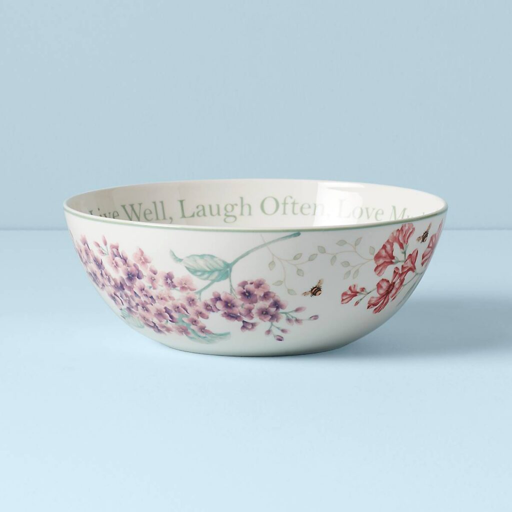 Inspirational Floral Large Serving Bowl