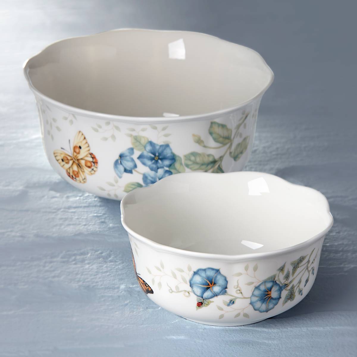Scalloped Floral Nesting Bowl Set, 2-Piece - Image 4