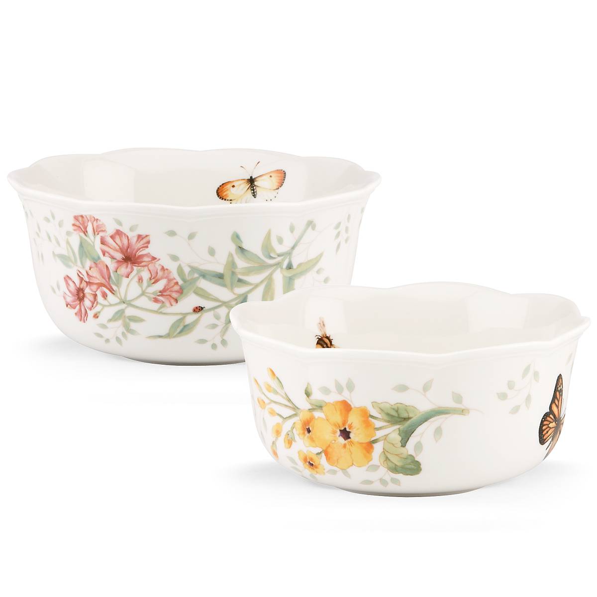 Scalloped Floral Nesting Bowl Set, 2-Piece - Image 3
