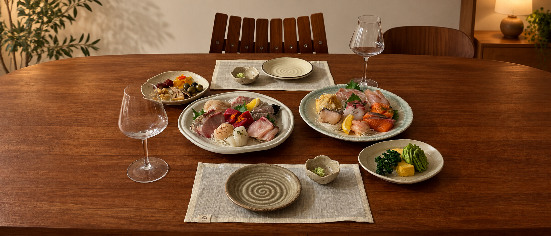 Tableware arranged for everyday dining