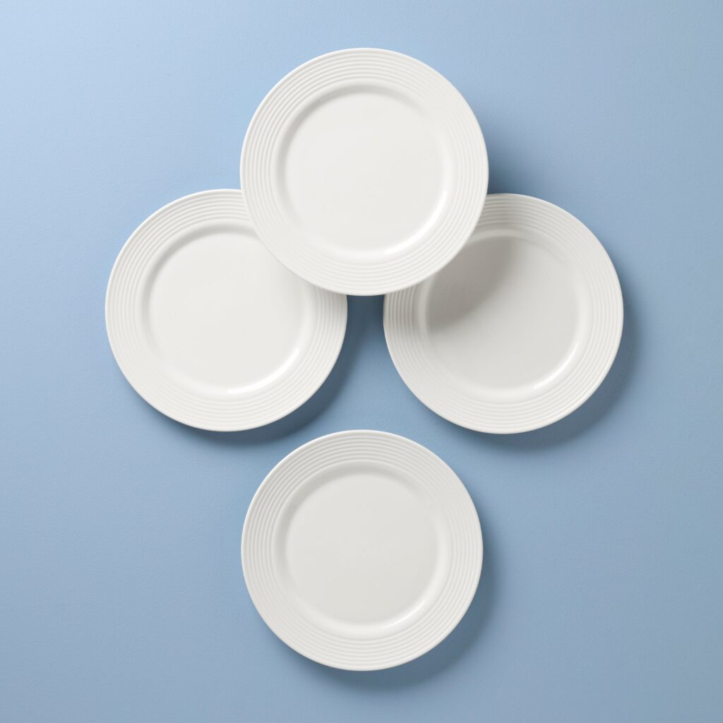 Classic White Accent Decorative Plates, Set of 6