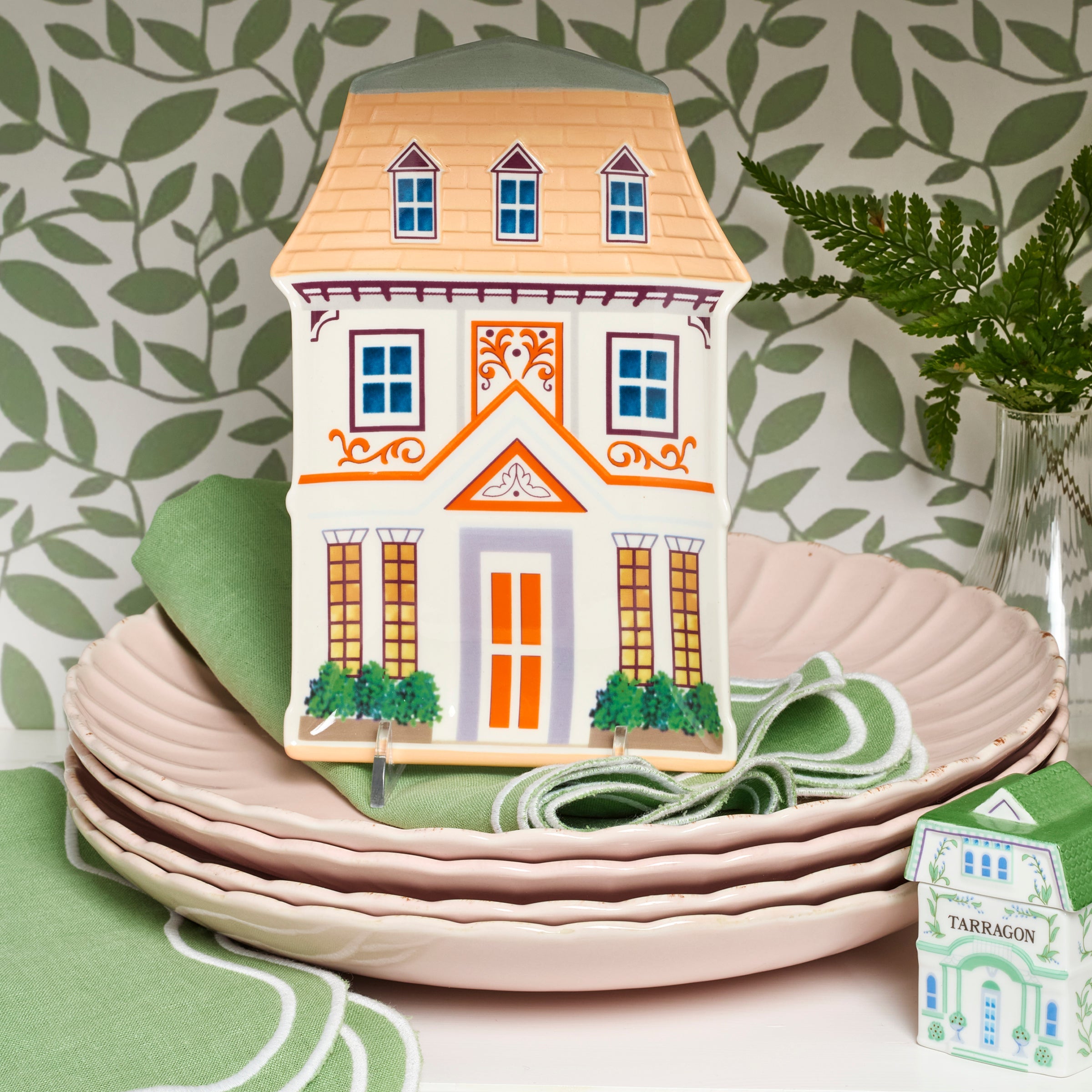 Vintage Cottage House Accent Decorative Plates, Set of 4 - Image 3