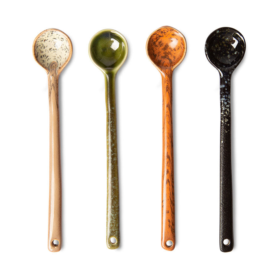 Long Stoneware Spoons - Set of 4